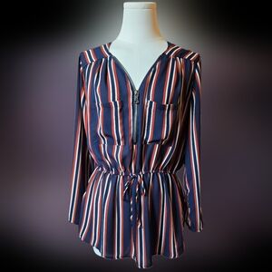 J for Justify Multicolor Striped Blouse